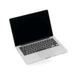 Ordinateur portable argenté illustrant la transition vers Windows 11, utilisé par Ecofina SA pour promouvoir ses solutions de financement informatique en Suisse Romande.
